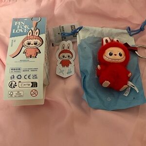 Labubu Pop Mart Keychain by Pin For Love Letter “X”